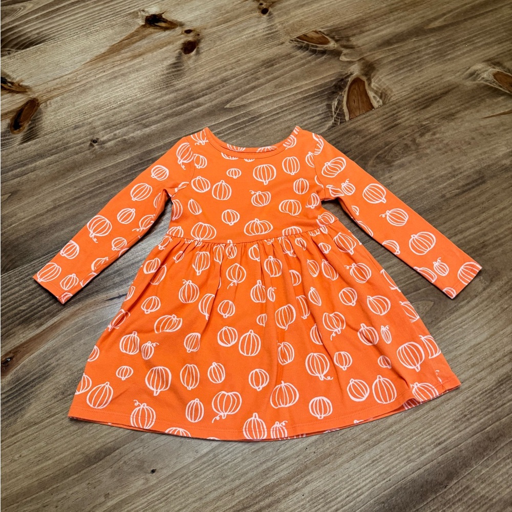 Cat & Jack Long sleeve Pumpkin. Dress 4T